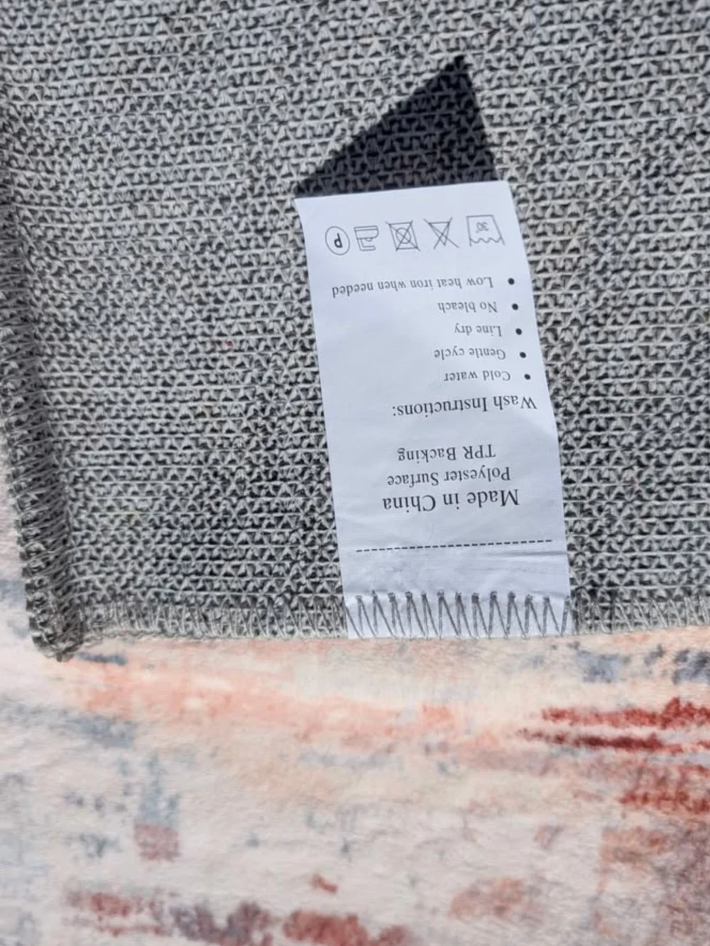 Abstract Modern Area Rug in Rust, Gray & Cream - Picture 3 of 3